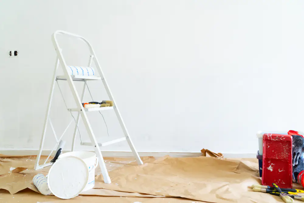 Malerequipment für Renovierungsarbeiten