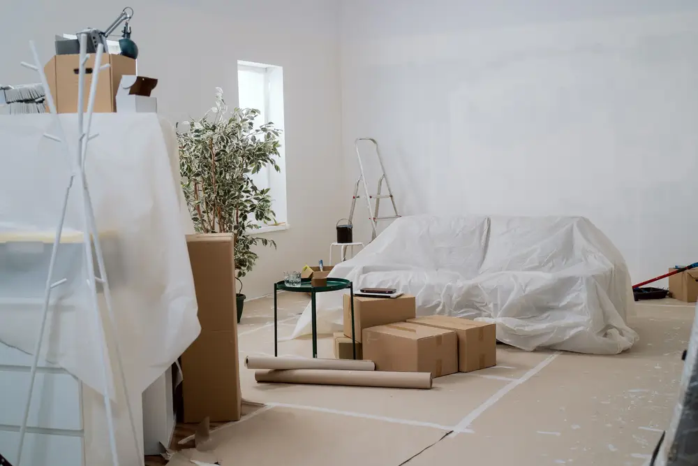 Zügelvorgang und Wohnungsrenovierung